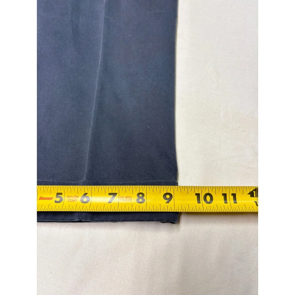 Brooks Brothers Elliot Advantage Chino Navy Blue Pleated Cuffed Pants 38x30